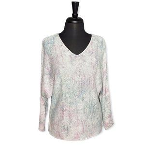 Sioni Long Sleeved Light Colored Sweater Size Large